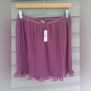 LOFT outlet mauve pink pleated mini skirt NWT size S